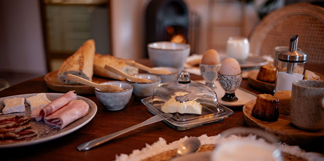 Petit déjeuner compris dans la chambre d'hôtes